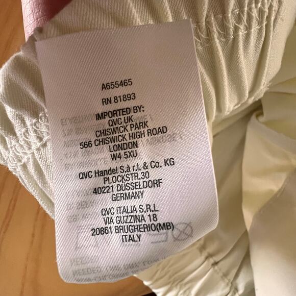 Isaac Mizrahi Cream Stretch Snap Hem Ankle Pants 10 - Picture 8 of 10